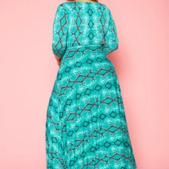 Plus Size Snake Print Fit & Flare Maxi Dress -Radiant Drape Sales 2011099 112 3