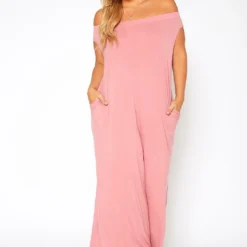 Bellatrix Plus Size Off Shoulder Wide Leg Jumpsuit