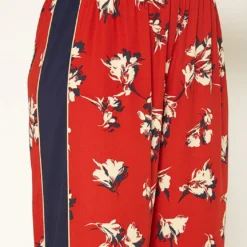 Pleione Plus Size Floral Navy Contras Palazzo Pants -Radiant Drape Sales 2011299 249 3