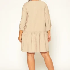 Pleione Plus Size Button Up Tunic Shirt Dress -Radiant Drape Sales 2011320 116 2