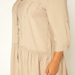 Pleione Plus Size Button Up Tunic Shirt Dress -Radiant Drape Sales 2011320 116 3