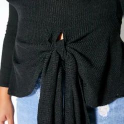 Asoph Plus Size Tie Hem Ribbed Sweater -Radiant Drape Sales 2011412 001 3