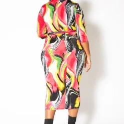 Asoph Plus Size Vibrant Marbled Womens Bodycon Midi Dress 8 Asoph Plus Size Vibrant Marbled Womens Bodycon Midi Dress -Radiant Drape Sales 2011580 148 2