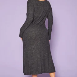 Plus Size Asymmetric Long Sleeve Midi Dress -Radiant Drape Sales 2011582 108 3