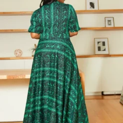 Asoph Plus Size Emerald Snakeskin Maxi Dress 6 Asoph Plus Size Emerald Snakeskin Maxi Dress -Radiant Drape Sales 2011778 103 2
