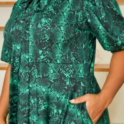 Asoph Plus Size Emerald Snakeskin Maxi Dress 7 Asoph Plus Size Emerald Snakeskin Maxi Dress -Radiant Drape Sales 2011778 103 3