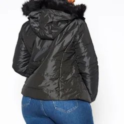 Asoph Plus Size Faux Fur Padded Coat -Radiant Drape Sales 2011853 001 4