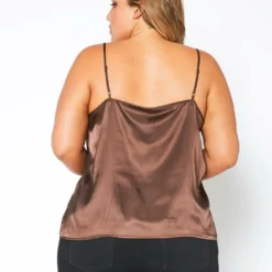 Pleione Plus Size Lace Trim Cami Top -Radiant Drape Sales 2012137 106 1