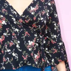 Asoph Plus Size Spring Floral Bell Long Sleeve Blouse -Radiant Drape Sales 2013548 001 3
