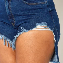 Vibrant Plus Size High Waisted Destroyed Denim Shorts 9 Vibrant Plus Size High Waisted Destroyed Denim Shorts -Radiant Drape Sales 2013648 939 3