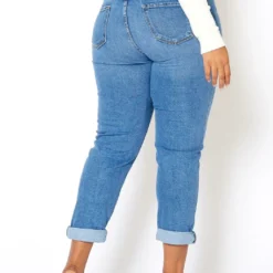 Vibrant Plus Size Womens Vintage Blue Wash Mom Jean 8 Vibrant Plus Size Womens Vintage Blue Wash Mom Jean -Radiant Drape Sales 2013655 938 3
