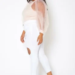 Vibrant Plus Size Womens Mid Rise Front Distressed Skinny Jeans 7 Vibrant Plus Size Womens Mid Rise Front Distressed Skinny Jeans -Radiant Drape Sales 2013656 002 2