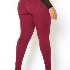 Vibrant Plus Size Classic Knee Rip Skinny Jeans -Radiant Drape Sales 2013659 111 2