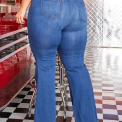 Vibrant Plus Size Classic Bell Bottom Denim Jean 8 Vibrant Plus Size Classic Bell Bottom Denim Jean -Radiant Drape Sales 2013662 938 2