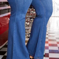 Vibrant Plus Size Classic Bell Bottom Denim Jean 9 Vibrant Plus Size Classic Bell Bottom Denim Jean -Radiant Drape Sales 2013662 938 4