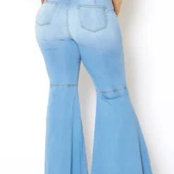 Vibrant Plus Size Retro Flare Raw Hem Denim Jean -Radiant Drape Sales 2013663 940 3