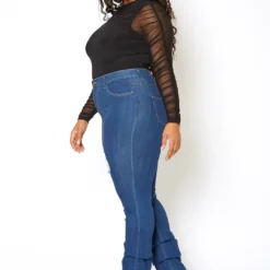 Vibrant Plus Size Womens Dark Wash Ankle Scrunched Jeans 7 Vibrant Plus Size Womens Dark Wash Ankle Scrunched Jeans -Radiant Drape Sales 2013676 939 2