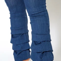 Vibrant Plus Size Womens Dark Wash Ankle Scrunched Jeans 9 Vibrant Plus Size Womens Dark Wash Ankle Scrunched Jeans -Radiant Drape Sales 2013676 939 4