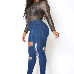 Vibrant Plus Size Front & Back Distress Hem Jean -Radiant Drape Sales 2013679 938 1