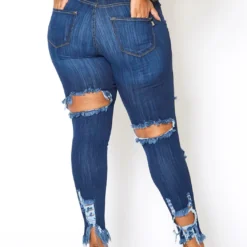 Vibrant Plus Size Front & Back Distress Hem Jean -Radiant Drape Sales 2013679 938 2