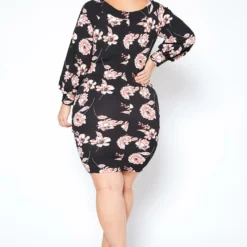 Asoph Plus Size Blush Flower Wrap Dress -Radiant Drape Sales 2014097 001 3