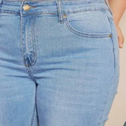 Asoph Plus Size Blue Light Denim Mid Rise Jeans -Radiant Drape Sales 2014102 290 4