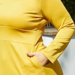 Plus Size Classic Square Neck Long Sleeve Maxi Dress 11 Plus Size Classic Square Neck Long Sleeve Maxi Dress -Radiant Drape Sales 2014193 159 5