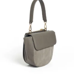 Executive Gray Suede Leather Contrast Crossbody Purse -Radiant Drape Sales 2014225 107 2