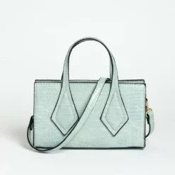 Mint For You Crocodile Textured Mini Crossbody Purse