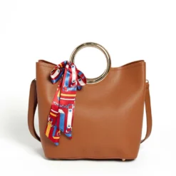 Daytime Cabana Handkerchief Detailed Brown Purse