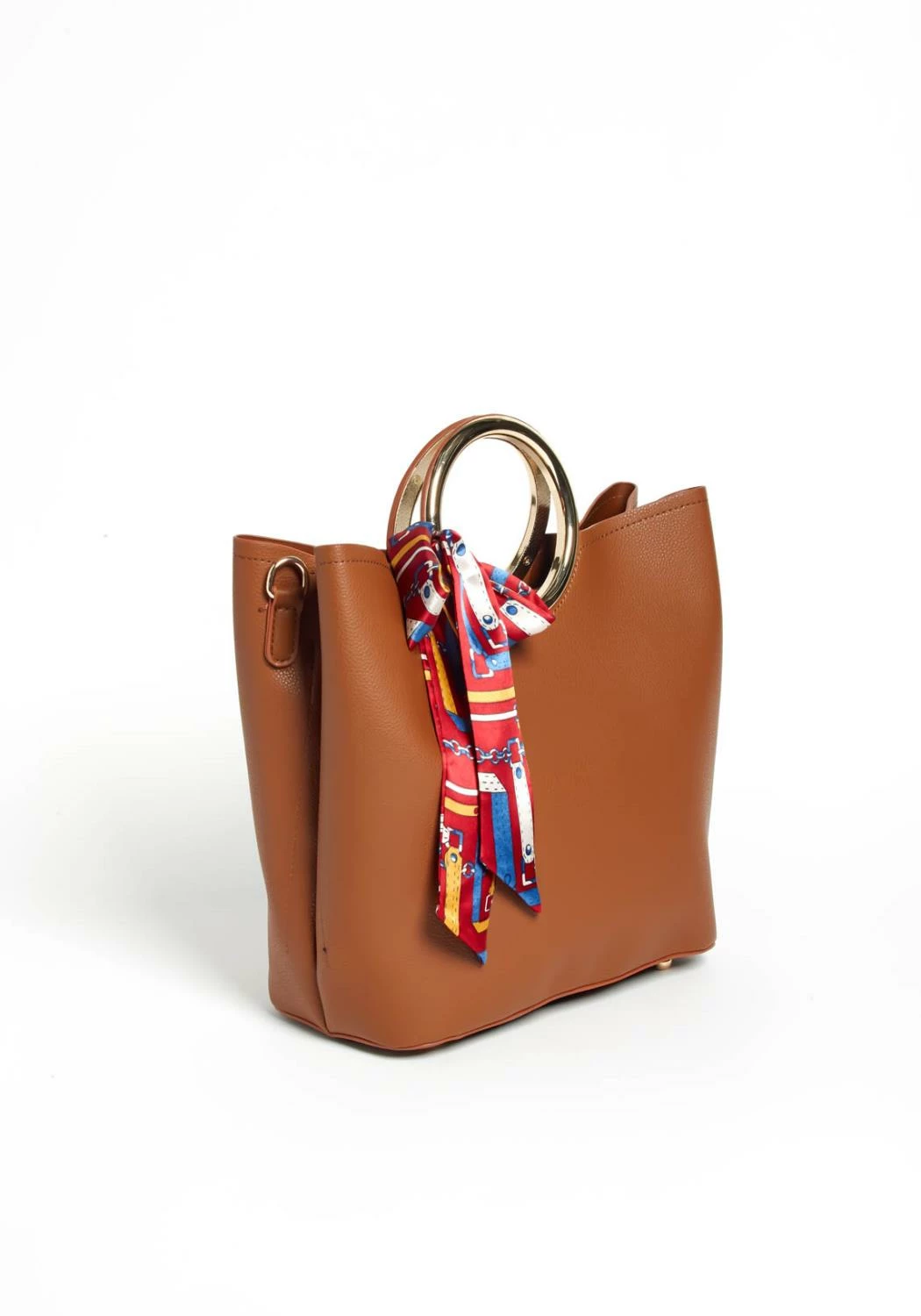 Daytime Cabana Handkerchief Detailed Brown Purse 2 Daytime Cabana Handkerchief Detailed Brown Purse - Image 2