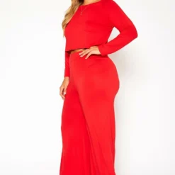 Asoph Plus Size Casual Cropped Sweater & Flare Legging Set 7 Asoph Plus Size Casual Cropped Sweater & Flare Legging Set -Radiant Drape Sales 2014391 110 2