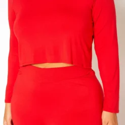 Asoph Plus Size Casual Cropped Sweater & Flare Legging Set 9 Asoph Plus Size Casual Cropped Sweater & Flare Legging Set -Radiant Drape Sales 2014391 110 4