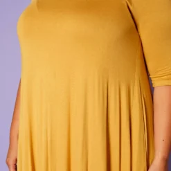 Asoph Plus Size Asymmetric Cut Fit & Flare Midi Dress -Radiant Drape Sales 2014393 003 5