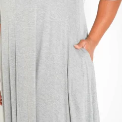 Asoph Plus Size Asymmetric Cut Fit & Flare Midi Dress -Radiant Drape Sales 2014393 261 5