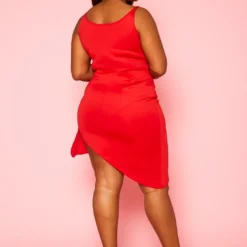 Plus Size Asymmetric Ruffle Drape Cami Dress -Radiant Drape Sales 2014485 002 5