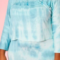 Plus Size Tie Dye Sweatshirt & Midi Dress Set -Radiant Drape Sales 2014488 002 5