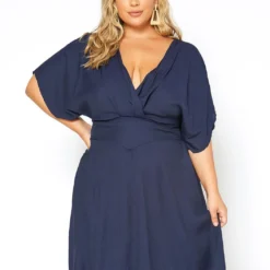Asoph Plus Size Dolman Sleeve Linen Summer Dress -Radiant Drape Sales 2014636 270 0