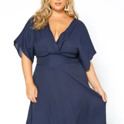 Asoph Plus Size Dolman Sleeve Linen Summer Dress -Radiant Drape Sales 2014636 270 1