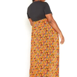 Asoph Plus Size Old Fashion Print Fit & Flare Maxi Dress -Radiant Drape Sales 2014945 109 3