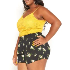 Asoph Plus Size Floral Print Casual Shorts -Radiant Drape Sales 2015004 001 2