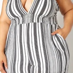 Asoph Plus Size Multi Striped Flare Leg Cami Jumpsuit -Radiant Drape Sales 2015074 001 4