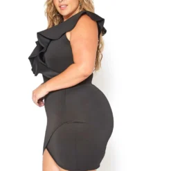 Asoph Plus Size Ruffle Overlay Special Occasion Mini Dress -Radiant Drape Sales 2015121 001 1