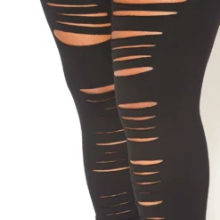 Asoph Plus Size Slit Hem Leggings -Radiant Drape Sales 2015754 001 4