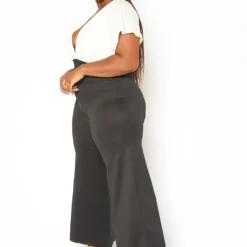 Asoph Plus Size Ribbed Knit Contrast Angel Sleeve Jumpsuit 7 Asoph Plus Size Ribbed Knit Contrast Angel Sleeve Jumpsuit -Radiant Drape Sales 2016036 135 2