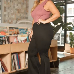 Vibrant Plus Size Classic Bell Bottom Denim Jean -Radiant Drape Sales 2016039 001 2