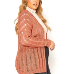 Asoph Plus Size Distressed Open Front Cardigan -Radiant Drape Sales 2016056 186 2