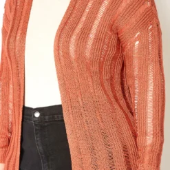 Asoph Plus Size Distressed Open Front Cardigan -Radiant Drape Sales 2016056 186 4