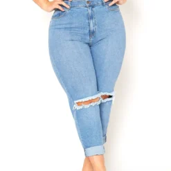 Vibrant Plus Size Ripped Knee High Rise Mom Jean -Radiant Drape Sales 2016130 938 1