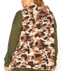 Asoph Plus Size Cozy Camo Hooded Vest -Radiant Drape Sales 2016219 106 3